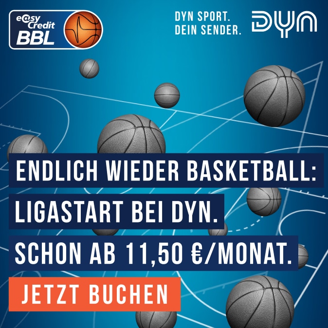 Würzburg Baskets live und auf Abruf bei Dyn